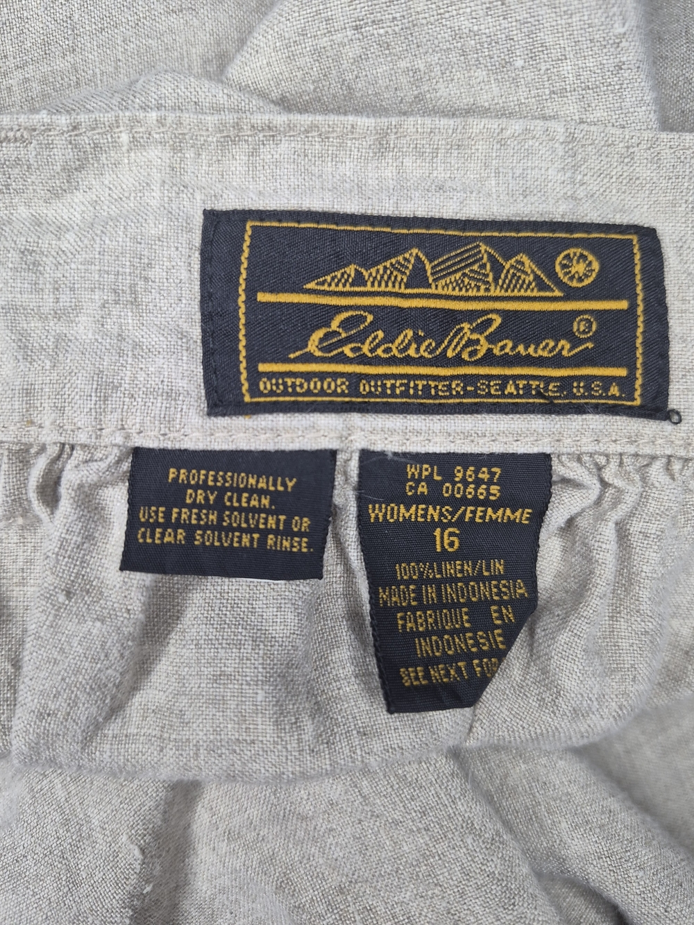 Vintage Eddie Bauer Womens Linen Button Down Maxi Skirt - Picture 6 of 6
